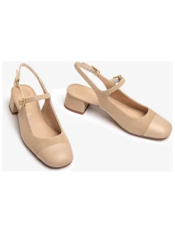 Keder-Pumps beige