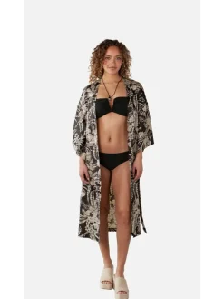Kimono "Luciaga" zwart/beige