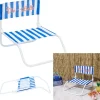 Klapstoel "Dolce Vita" blauw/wit - (B)44 x (H)75 x (D)52 cm