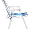 Klapstoel "Dolce Vita" blauw/wit - (B)44 x (H)75 x (D)52 cm