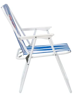 Klapstoel "Dolce Vita" blauw/wit - (B)44 x (H)75 x (D)52 cm