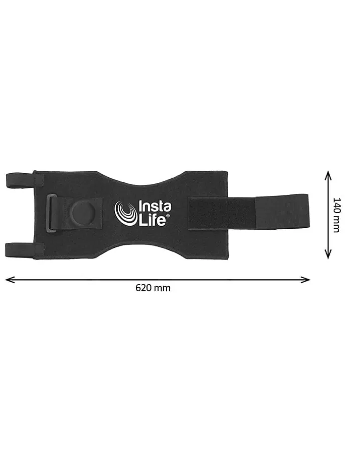 Kniebandage ''Insta Life'' zwart - (L)14 x (B)62 cm