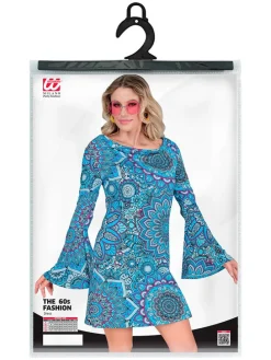 Kostuumjurk "60's" blauw
