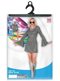 Kostuumjurk "70's" zwart/wit