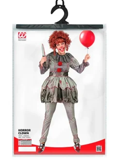 Kostuum "KILLER CLOWN" grijs