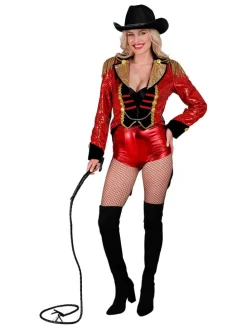 Kostuumpak "Circusdirecteur" rood/zwart/goudkleurig