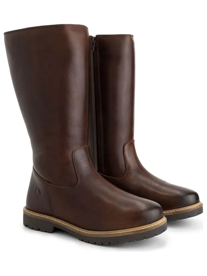 Leder-Stiefele "Vinstra" bruin