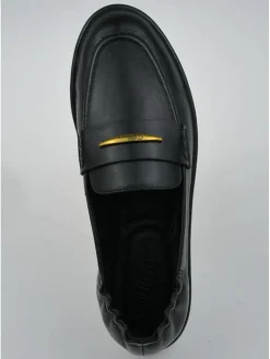 Leer-Slipper zwart