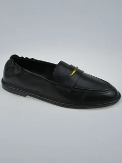 Leer-Slipper zwart