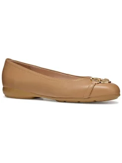 Leren ballerina's "Annytah" beige