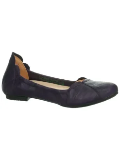 Leren ballerina's "Balla" donkerblauw