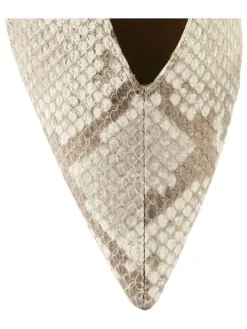 Leren ballerina's beige/meerkleurig