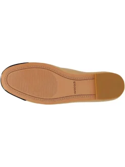 Leren ballerina's beige/zwart