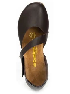 Leren ballerina's bruin