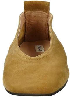 Leren ballerina's "Chadii" camel