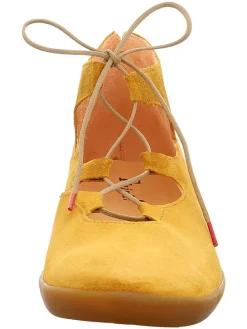 Leren ballerina's geel