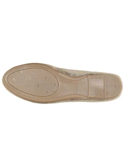 Leren ballerina's goudkleurig