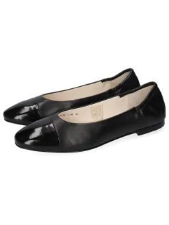 Leren ballerina's "Lettie 1" zwart