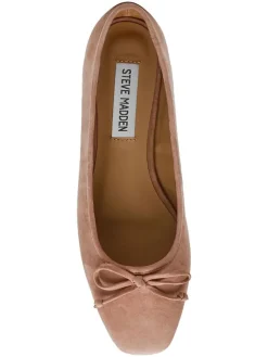 Leren ballerina's lichtroze