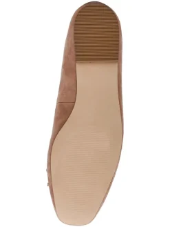 Leren ballerina's lichtroze