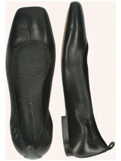 Leren ballerina's "Livia" zwart