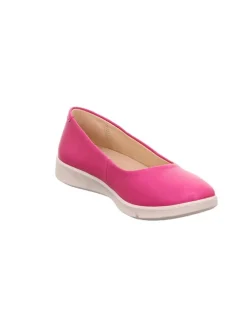Leren ballerina's "Lucca" roze