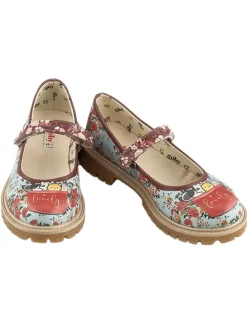 Leren ballerina's meerkleurig