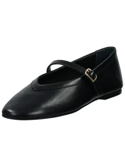Leren ballerina's met bandje 