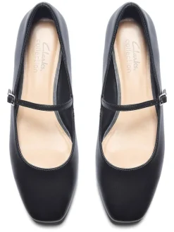 Leren ballerina's met bandje "Emelina" zwart