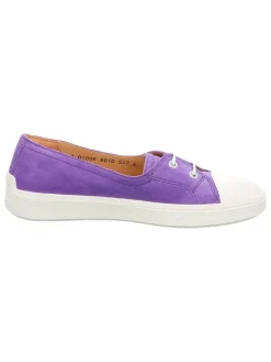 Leren ballerina's paars