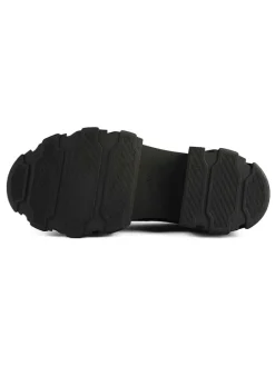 Leren ballerina's "Straight Up" zwart