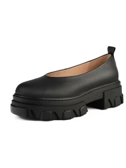Leren ballerina's 