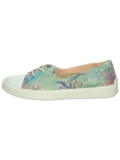 Leren ballerina's "Turna" groen