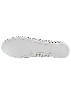 Leren ballerina's zilver/zilverkleurig