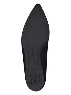 Leren ballerina's zwart
