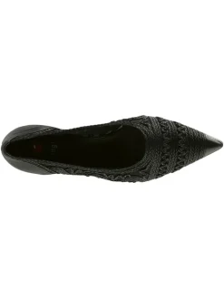 Leren ballerina's zwart