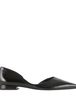 Leren ballerina's zwart