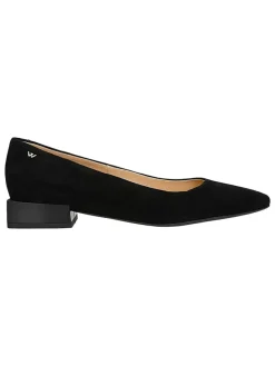 Leren ballerina's zwart