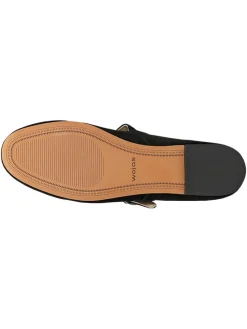 Leren ballerina's zwart