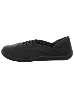 Leren ballerina's zwart