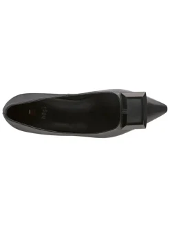 Leren ballerina's zwart