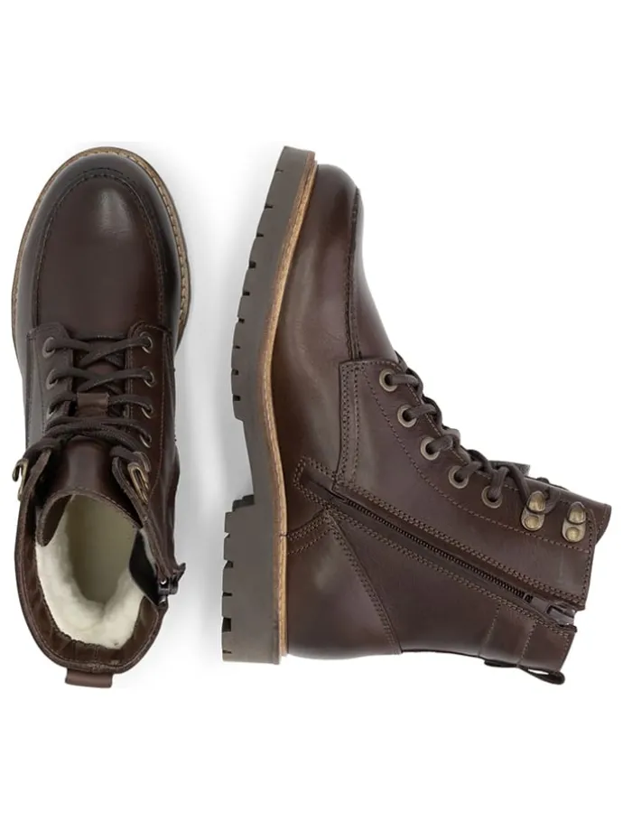 Leren boots "Haugesund" bruin