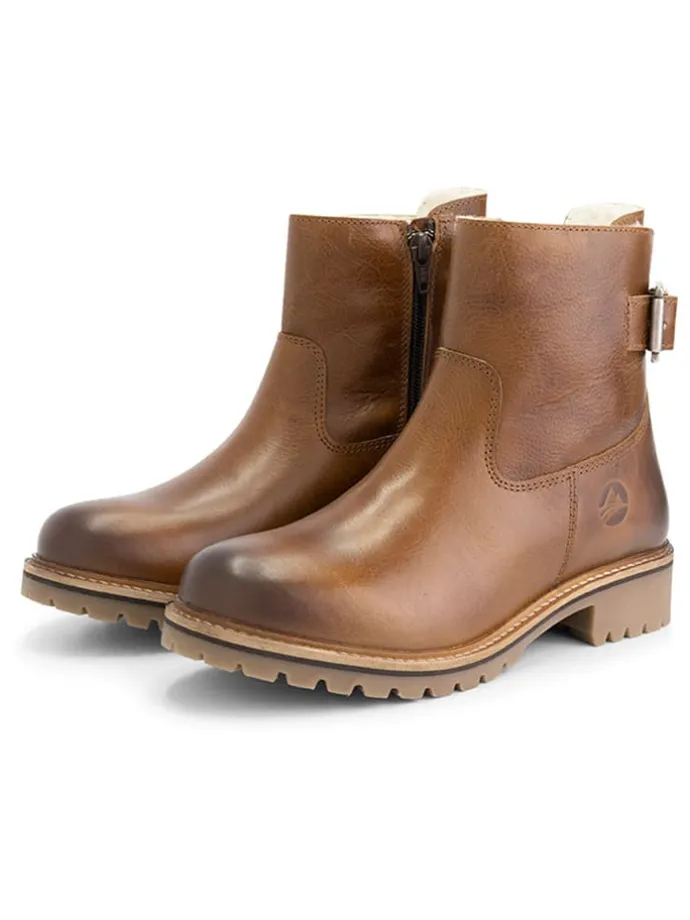 Leren boots "Kammerfoss" lichtbruin