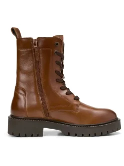 Leren boots lichtbruin