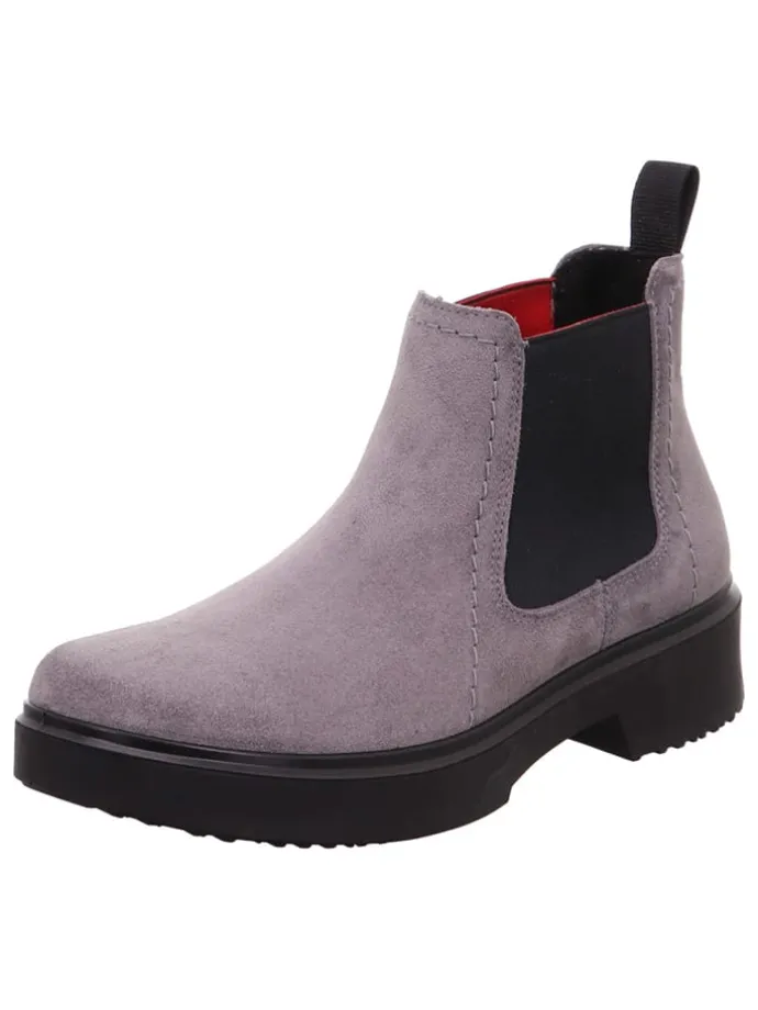 Leren chelseaboots "Angel" grijs