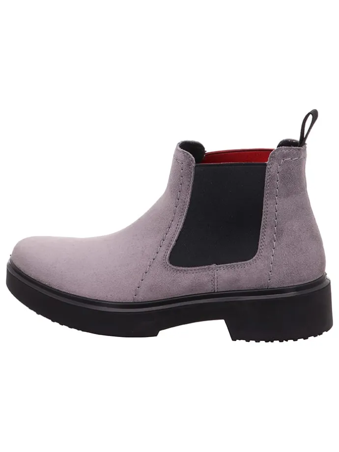 Leren chelseaboots "Angel" grijs