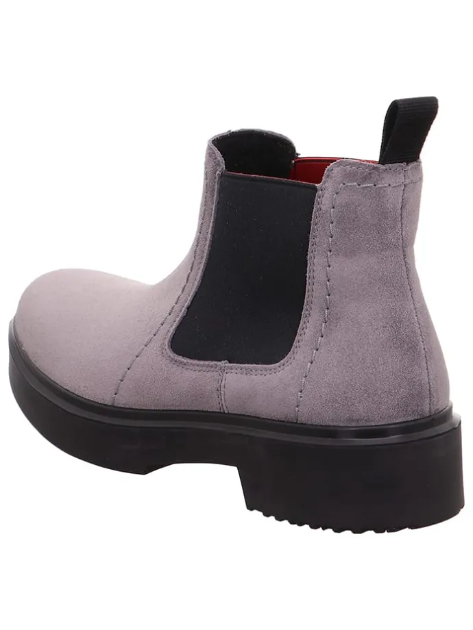 Leren chelseaboots "Angel" grijs