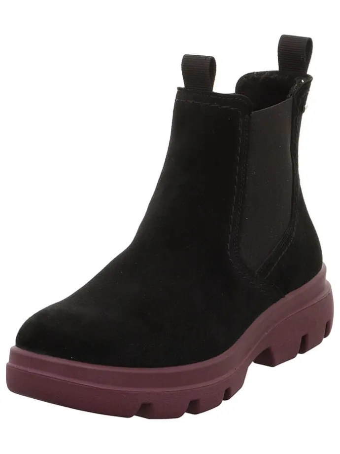 Leren chelseaboots "Angelina" zwart