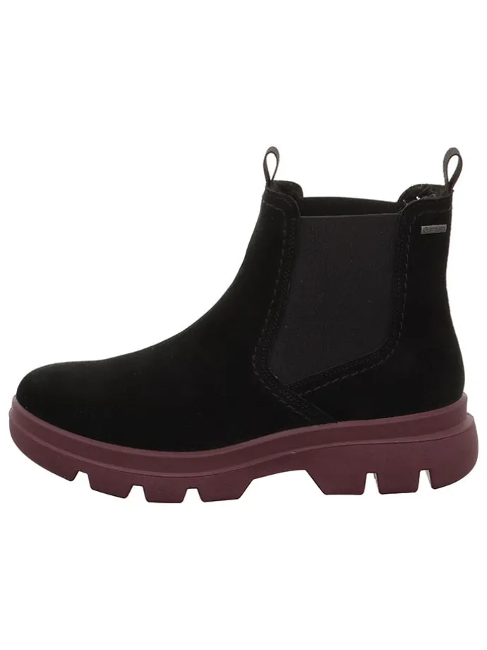 Leren chelseaboots "Angelina" zwart