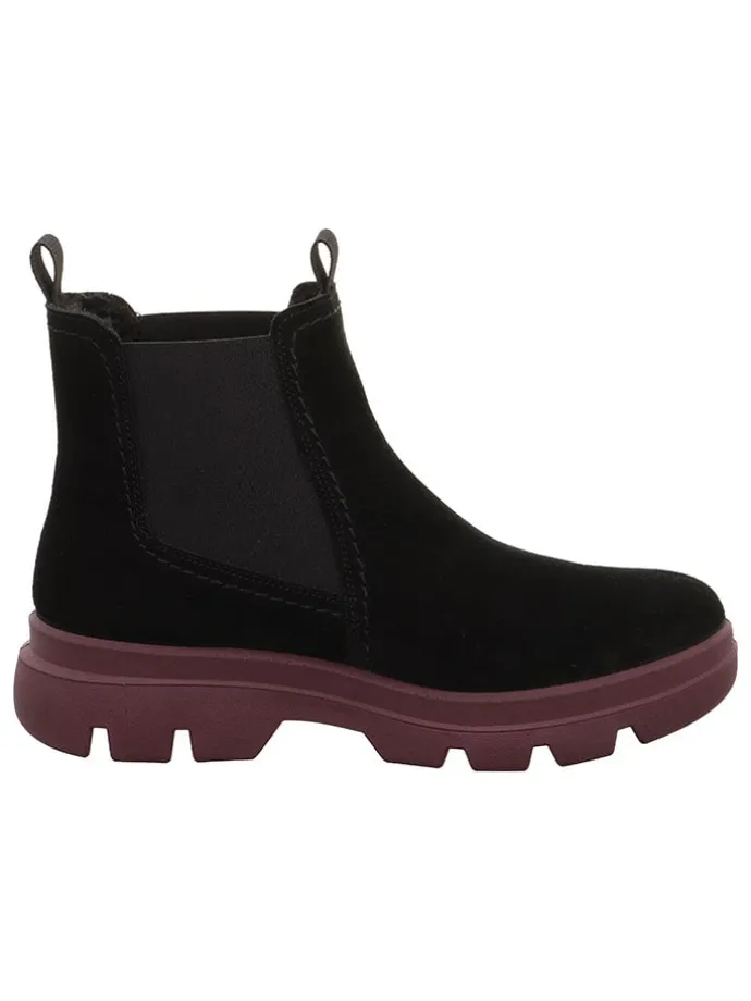 Leren chelseaboots "Angelina" zwart